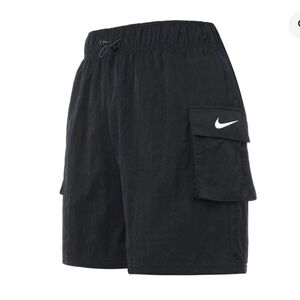 Nike Women's Loose Fit High Rise Shorts Black With Swoosh NWT Size Small